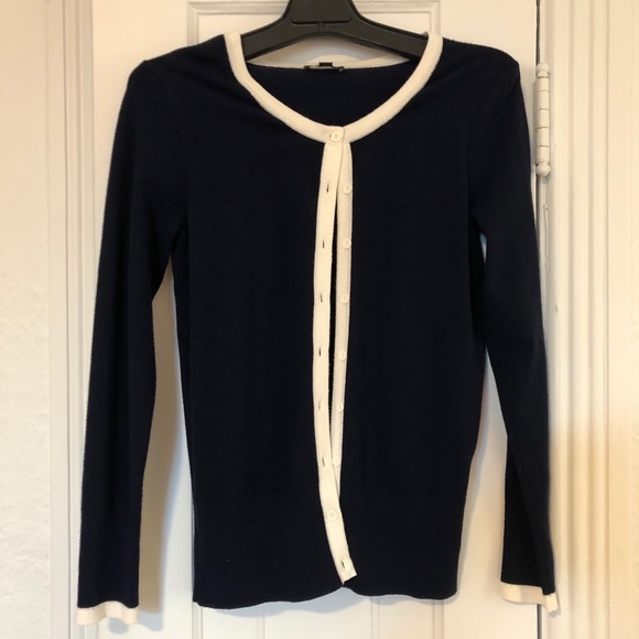 Navy and white cardigan - Picture 1 of 3